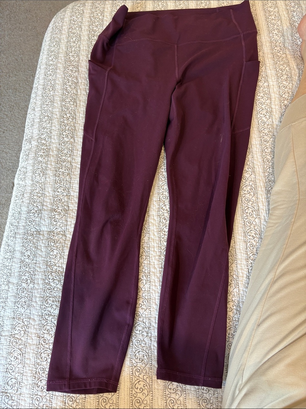 Fabletics Deep Burgundy High-Waist Leggings